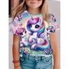Fashion Children's Clothing Crew Neck Short Sleeve 3D Casual Color Printing Casual Short Sleeve Crew Neck T-Shirt