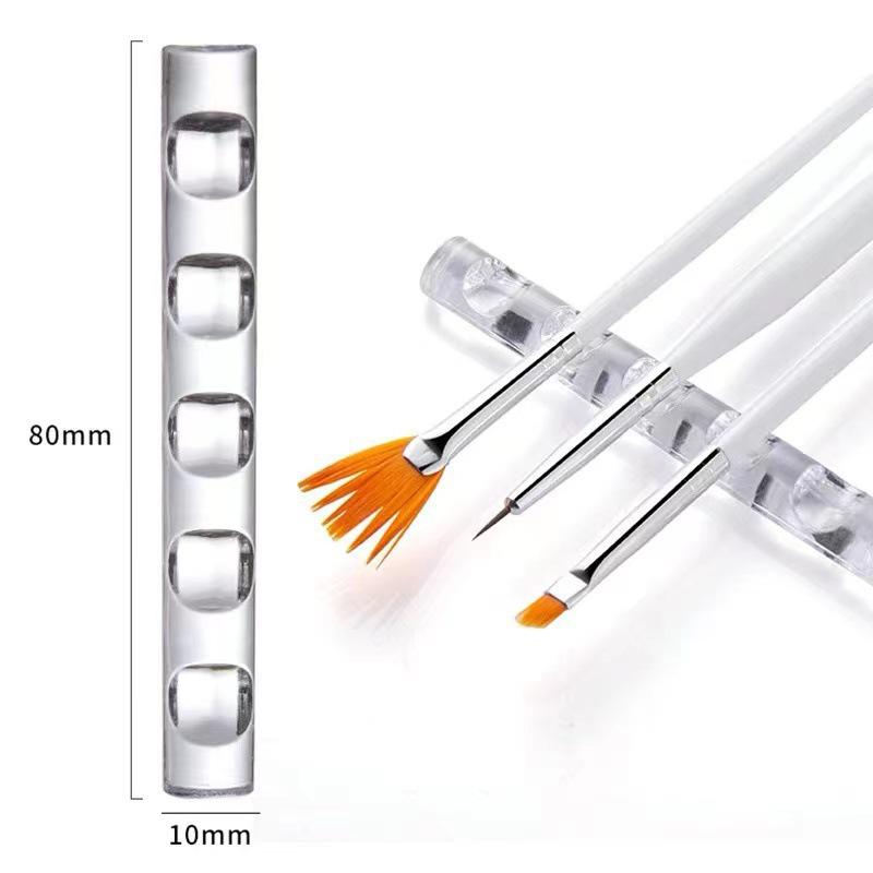 

Прозрачный акриловый держатель для кистей для нейл-арта - Настольная подставка для хранения для гелевой росписи ногтей