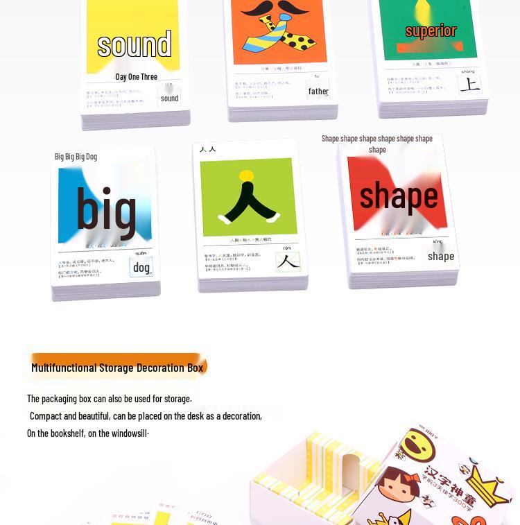 Chinese Character Prodigy: Educational Word Recognition Cards for Kids and Toddlers