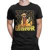 Tung Tung Tung Sahur T Shirt for Men Pure Cotton Leisure T-Shirt O Neck Italian Brainrot Tee Shirt Short Sleeve Tops Big Size