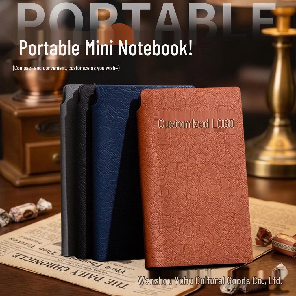 Mini A6 Notebook Planner: Portable Pen Holder & Business Meeting Journal