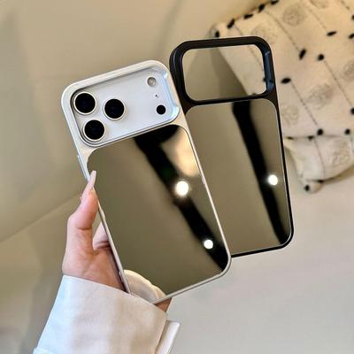 Acrylic Mirror Phone Case: Compatible with Apple 17 Pro/17 Pro Max/16/15, with Makeup Mirror Feature