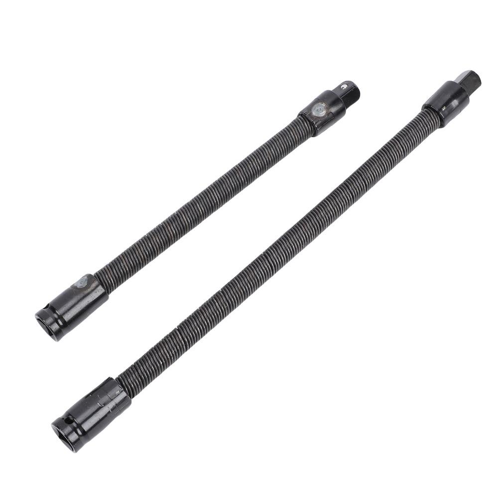 2pcs Spring Steel Bendable Socket Extender Flex Reach Tool Industrial Mechanical Projects