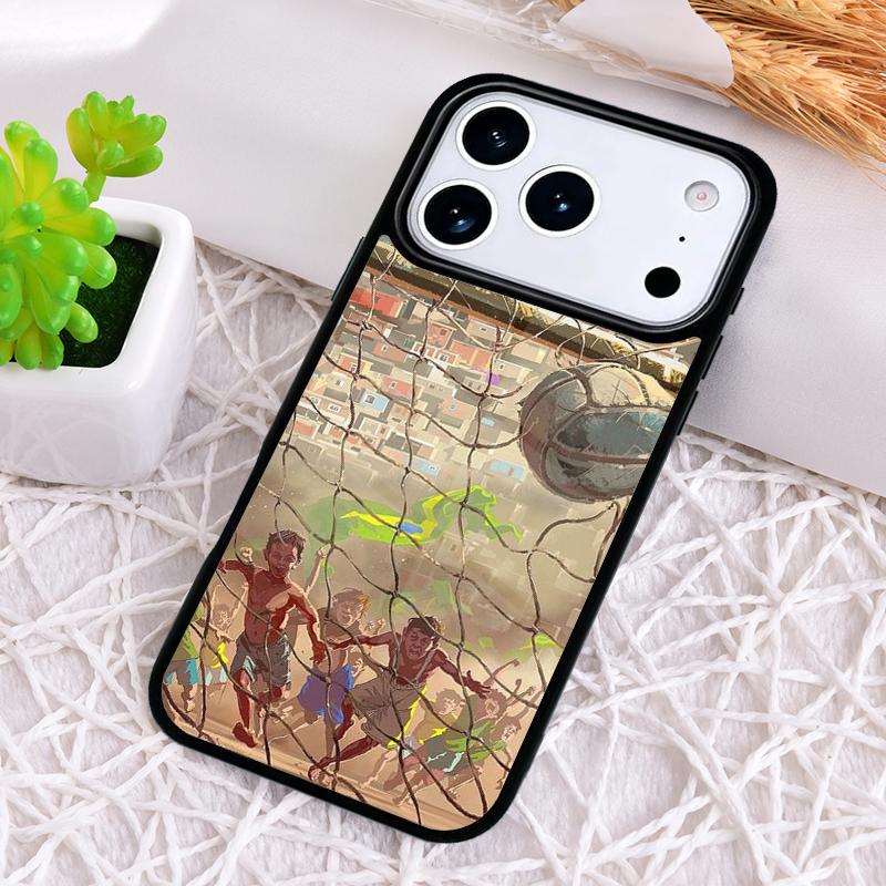 Football Soccer Ball print Phone Case for iPhone 17 Air 16 15 11 12 14 13 Pro Max Shockproof Cover