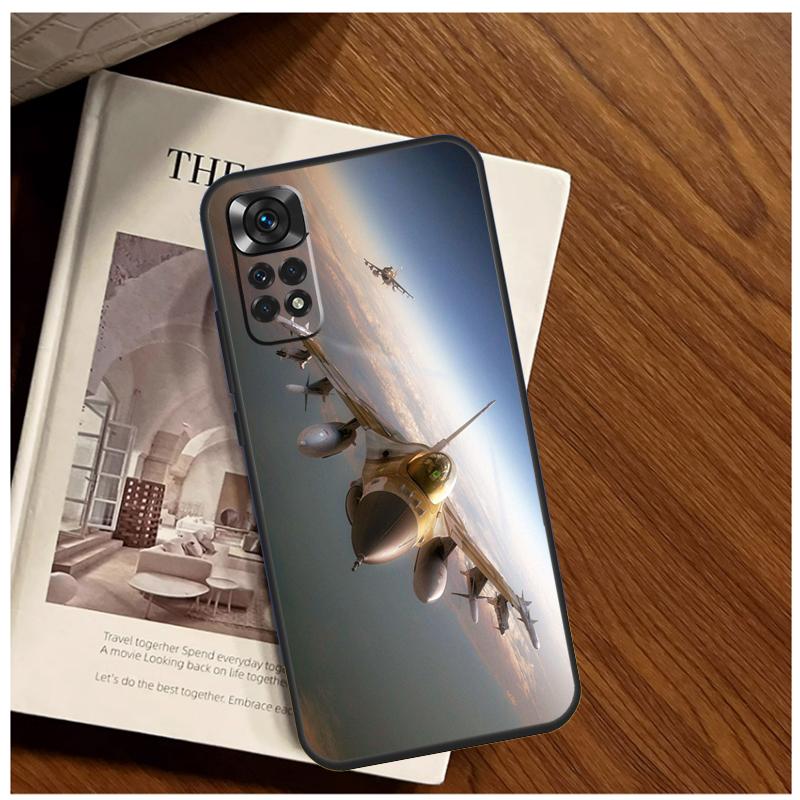 Fighting Plane Aircraft Case For Xiaomi Redmi Note 14 13 9 10 11 12 15 Pro Plus Cover For Redmi 15 C 13C 12C 10C 14C