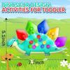 Dinosaur Color Sorting Sensory Toy for Toddlers 1-3, Travel Essential Roadtrip Toy for Boys  Girls, Fine Motor Montessori Fidget Presch