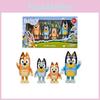 Bluey Família Bingo Brinquedos Pacote de 4 Peças Conjunto de Figuras de Ação Presente Perfeito para Crianças Coleção
