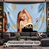 Wall Hanging Tapestry Custom NameSabrina Carpenter Pattern Personalized Printed Fabric Wall Decor