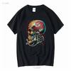 T Shirt 3D Rock Chang Original Antichrist Skull Glow In the Dark Vintage Washed Casual Unisex Comfortable Homme