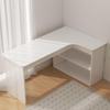 Corner Bookshelf Desk: Student Study & Writing Desk for Bedroom