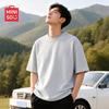 Miniso Men's Heavyweight Waffle Knit Crew Neck T-Shirt