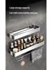 No-Drill Stainless Steel Bathroom Storage Rack 304 for Shower, Toilet, or Vanity Mirror.