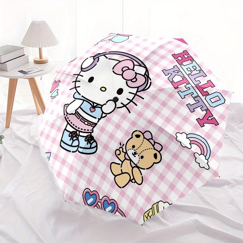 1pc Hello Kitty Roundel Umbrella with Plastic Handle,Suitable for All Seasons Home Travel Outdoor UmbrellaSanlio353