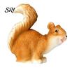 Small Art Sculpture Mini Squirrel Figurine Tiny Resin Fairy Garden Accessories Cute Space-Saving Decoration Miniature Animal Statue for Moss Landscape