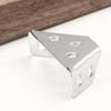 Set of 20 Triangle Mounting Connectors Stainless Steel Corner Brackets Convenient for Strengthening Furniture Joints