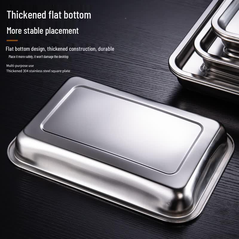 Zhuoliang 304 Stainless Steel Rectangular Serving Tray