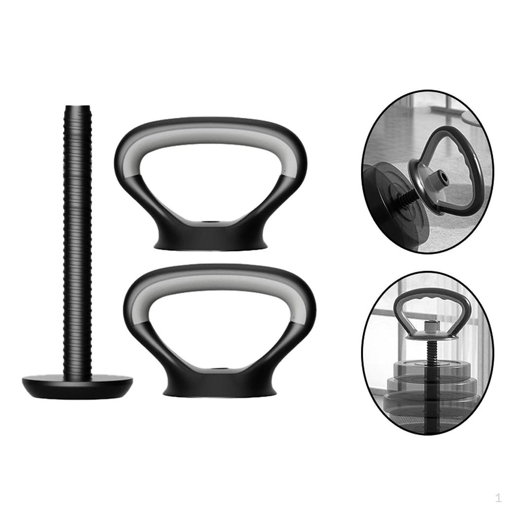 Kettlebell Handles Grips Workout with Connector Rod Equipment Push up Non Slip Portable