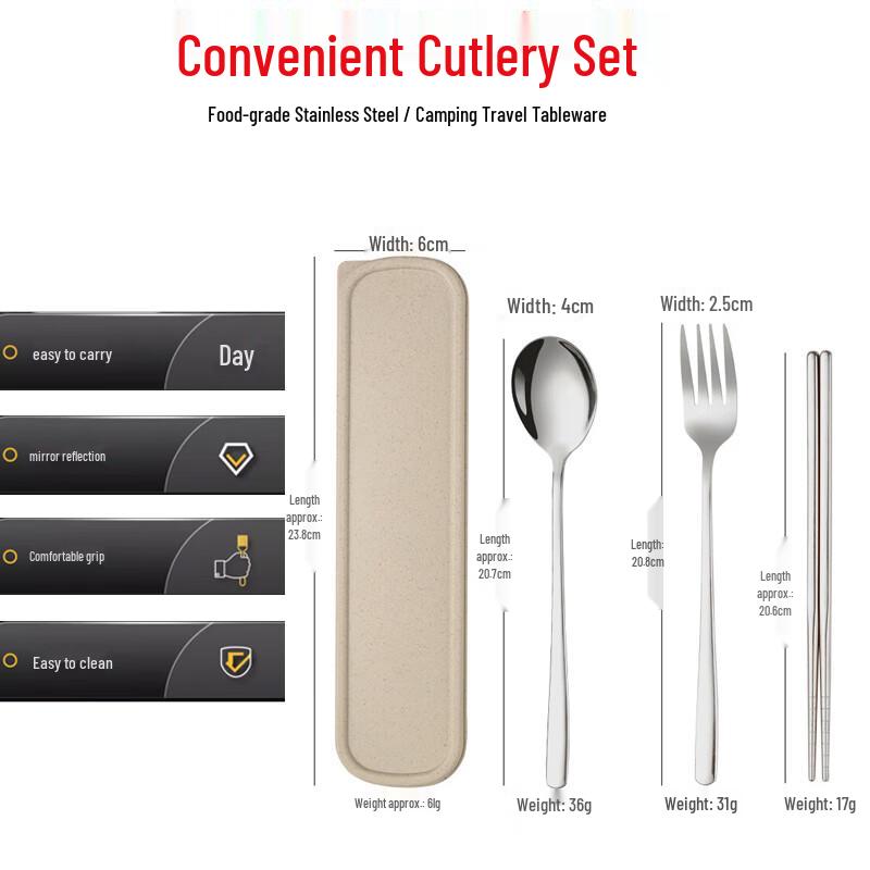 

FATTBAO Portable Stainless Steel Cutlery Set
