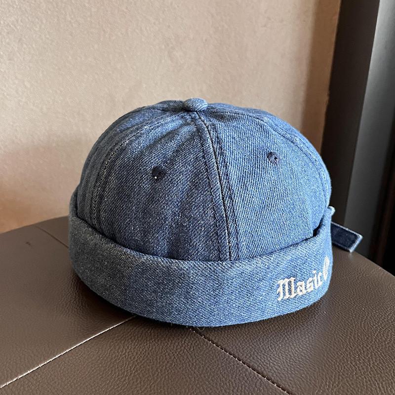 Unisex Denim Cap With Breathable Cotton Material For Autumn Winter Fashion