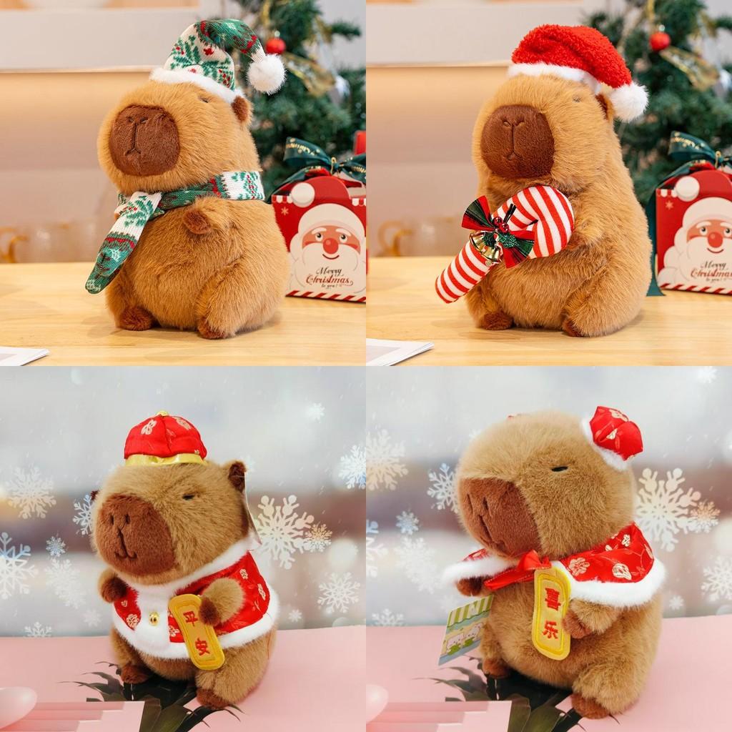 Capybara Plush Toy For Christmas Decoration With Pp Cotton Filling For Kids And Collectors
