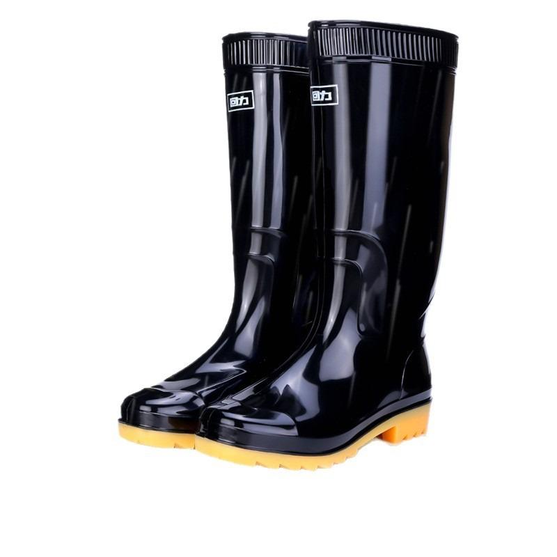 Shanghai veteran Huili men's rain shoes high school tube labor insurance rubber shoes non-slip rain boots outdoor garden sanitation waterproof shoes