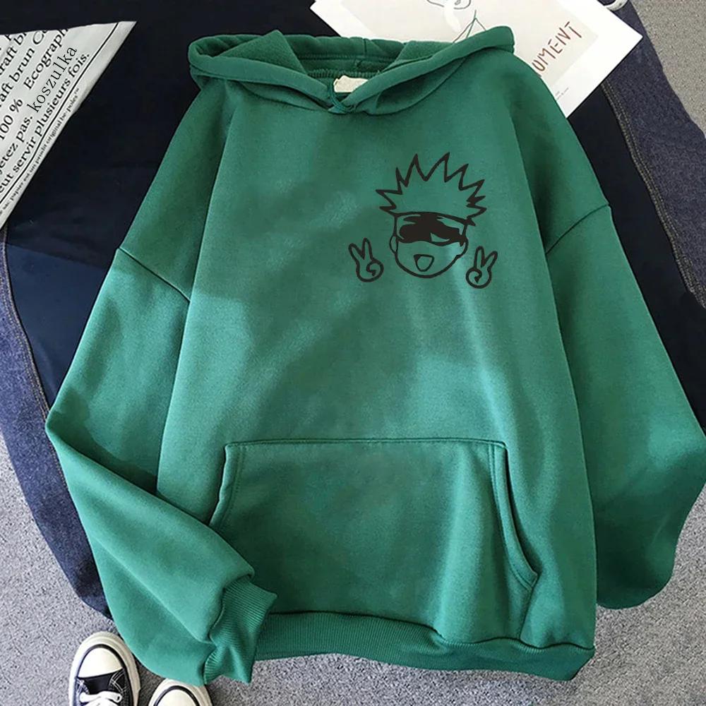 Unisex Jujutsu Kaisen Anime Hoodies Camisolas Grandes Anime Kawaii Gojo Satoru Graphic Women Streetwear