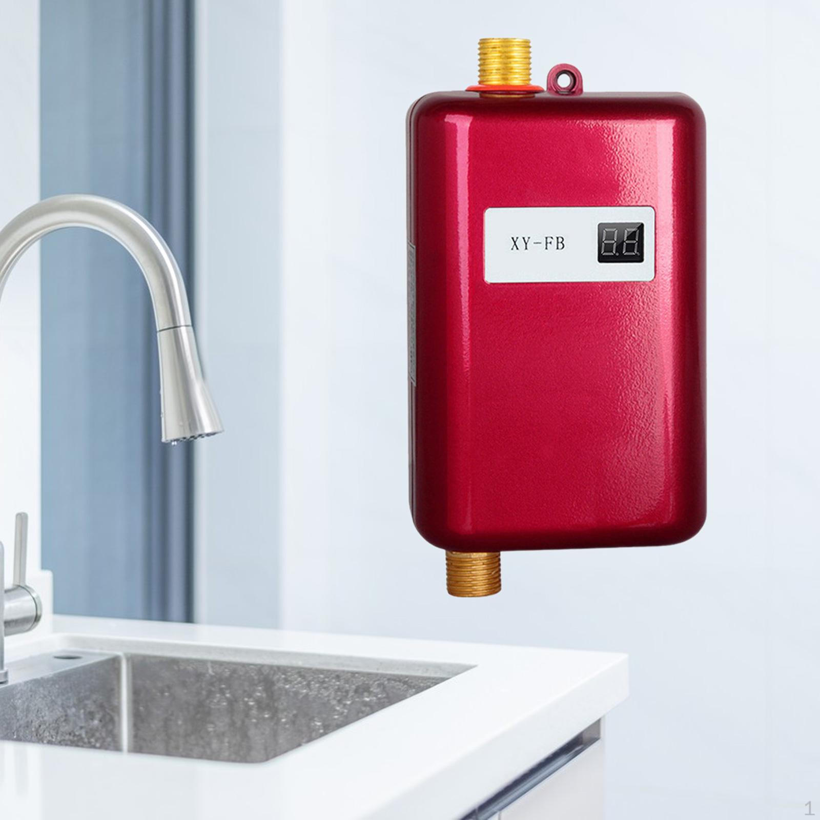 

Water Heater 220V 3800W Constant Temperature for Kitchen Shower Bathroom white червоний