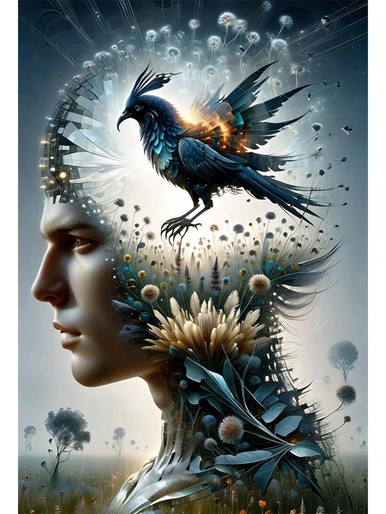 

5D DIY Алмазная картина Женская картина Полная Алмазная мозаика Вышивка животных и птиц Вышивка крестом Цветок Украшение для дома Full Round 20x30CM