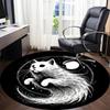1pc Yin Yang Cat Office Round Area Rug, Under Office Chairs Bedroom Living Room Home Decor, Room Deco, Available In Various Sizes