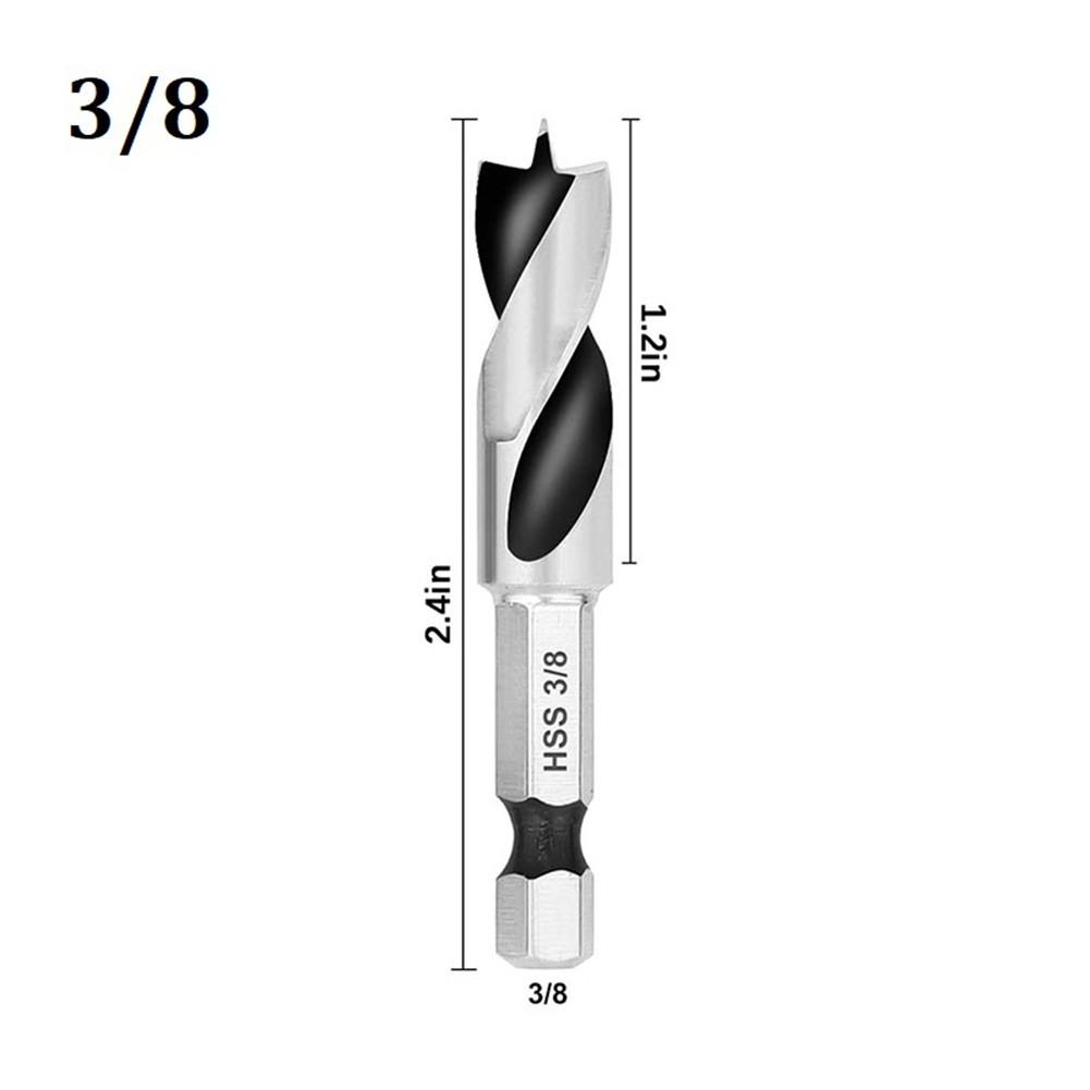 Drill Bit Quick Change Silver 6.35mm For Woodworking