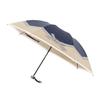 Moonbat En Rain Folding Satin Easy Opening and Ribbon Blue [Lanvin Bleu] Umbrella, Umbrella, Fabric, Closing, Pattern, 21-084-11048,