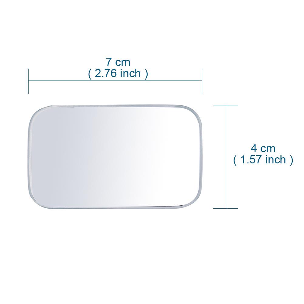 AuMoHall 1Pair Wide Angle Convex Mirror Car Rear Side View Blind Spot Mirrors Rearview Rectangle Round Mirror