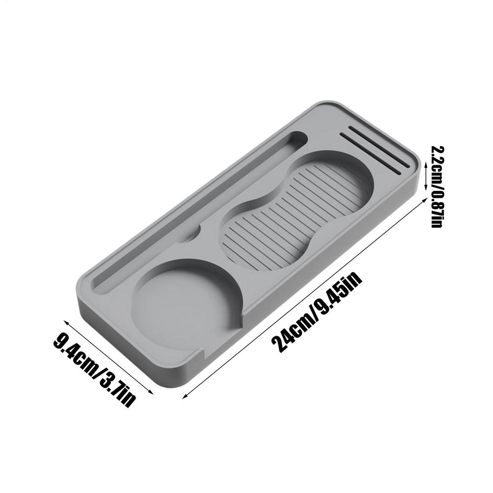 

Coffee Tamping Mat Silicone Non Slip Holder Pad Coffee Press Cushion Tool Coffee Accessory Tamp Station Mat for Home And Cafe сірий колір
