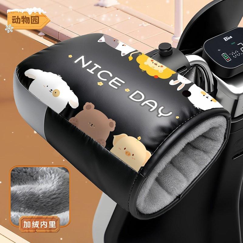 Electric Scooter Handlebar Grip Covers Winter Warm Waterproof Windproof Thick Cotton Hand Protectors Riders