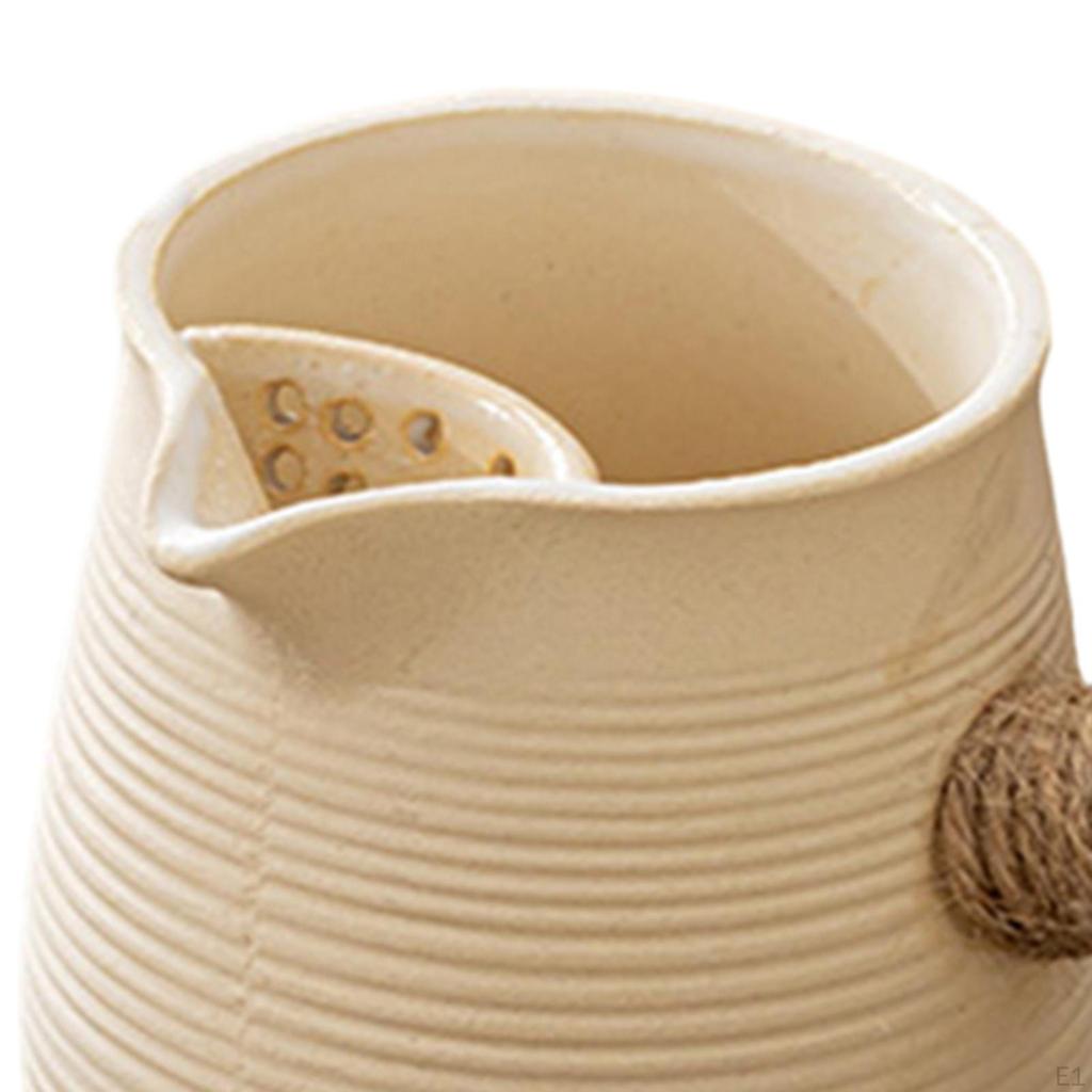 Ceramiczny czajniczek 500 ml i 6 filiżanek zaparzacz do herbaty liściastej z rączką zapobiegającą poparzeniom do