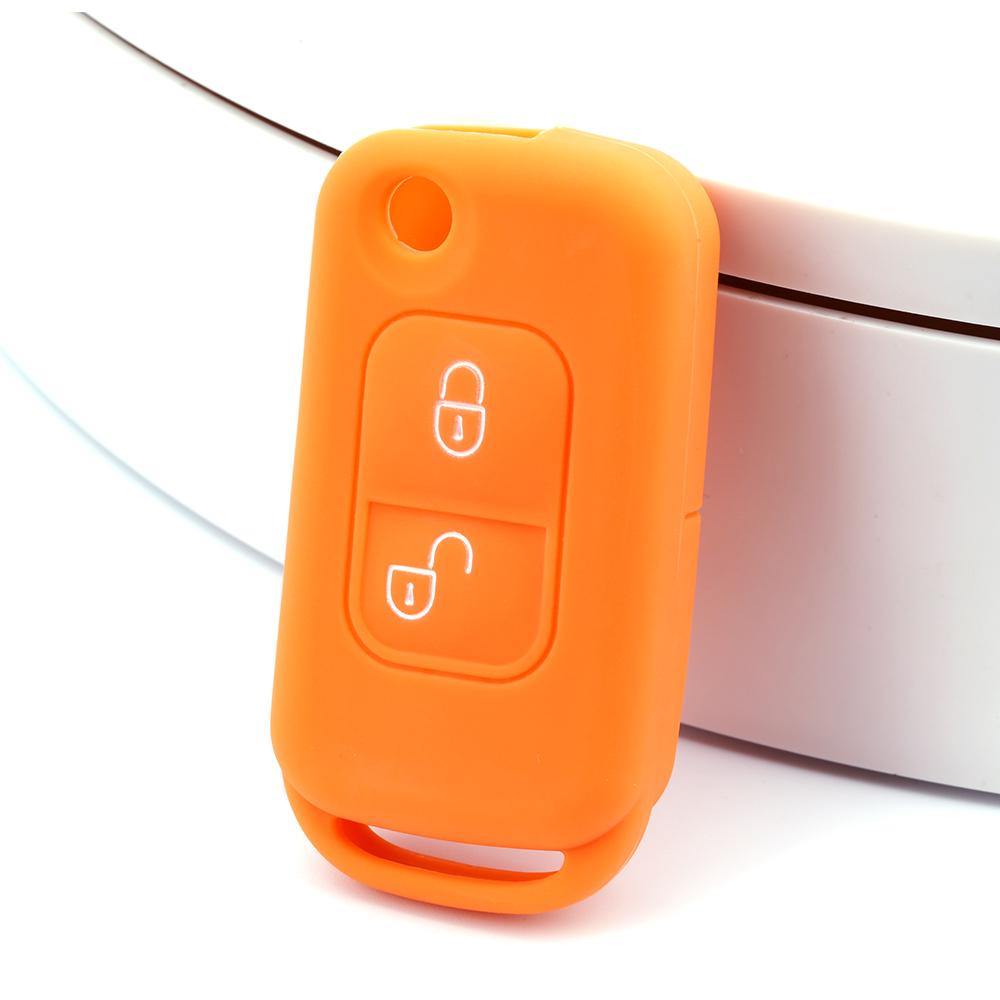 Silicone Cover Flip Folding Remote Car Key Case for Mercedes Benz W168 A170 SLK R170 E113 Class A/C/E/S W202 W203 Alarm