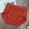 Ankela Plus Size Red Seamless Antibacterial Buttock-Lifting Women's Briefs, Mid-High Waist, Breathable, Year of the Rat Design.