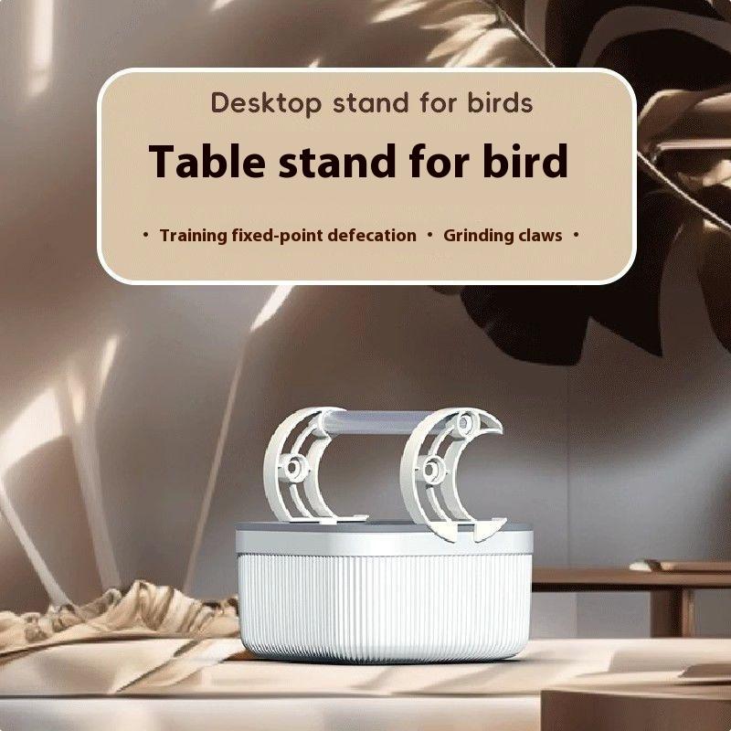 Pet Supplies Parrot Stand Pole Fixed Point Defecation Special Bird Desktop Stand Frosted Toy Supplies