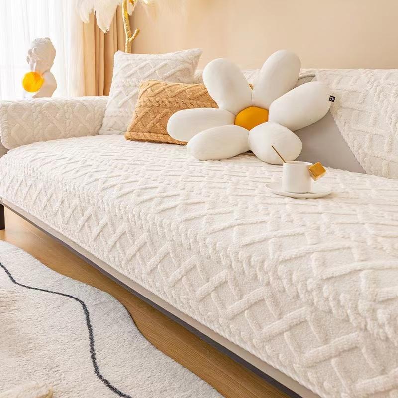 Karierter Sitzbezug, Ecksofabezug, Sofa-Set, Wohnzimmermöbel, Schutzhülle, Liege, Sofa, Bett, Rutschfestes Sofakissen