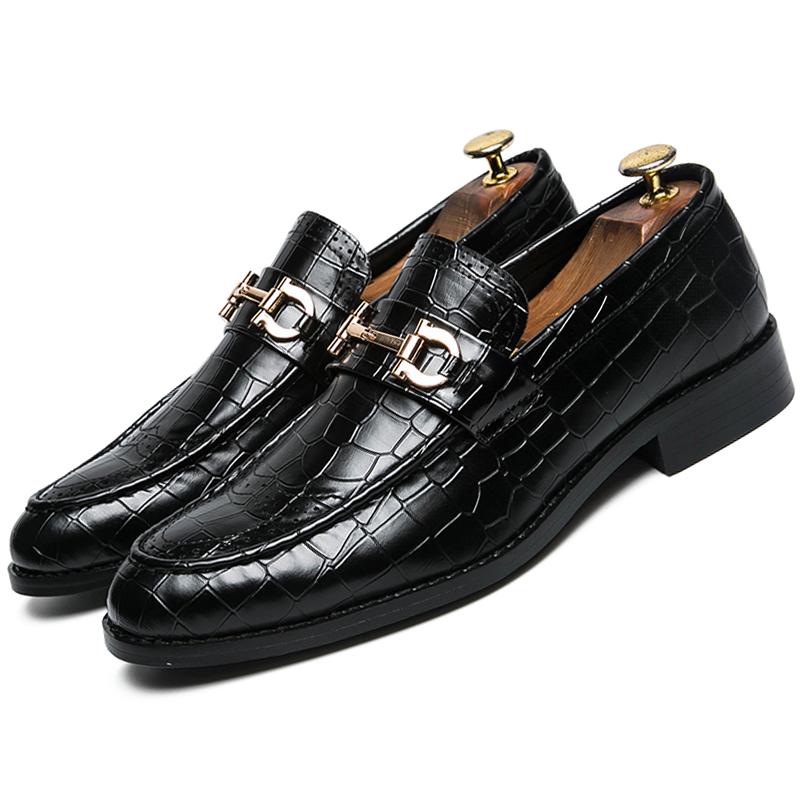 High Quality Casual Business Leather Shoes For Men Classic Social Leather Shoes Men Party Formal Loafers Men Dress Shoes Retro