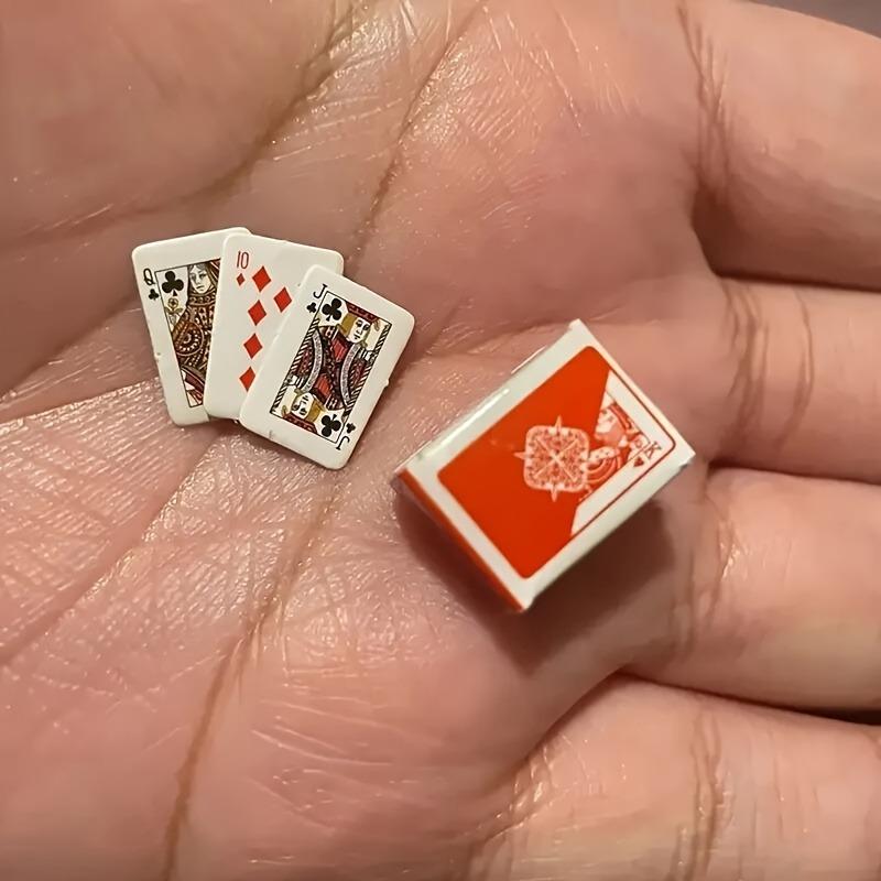 Mini playing cards tiny poker cards set for dollhouse game and party