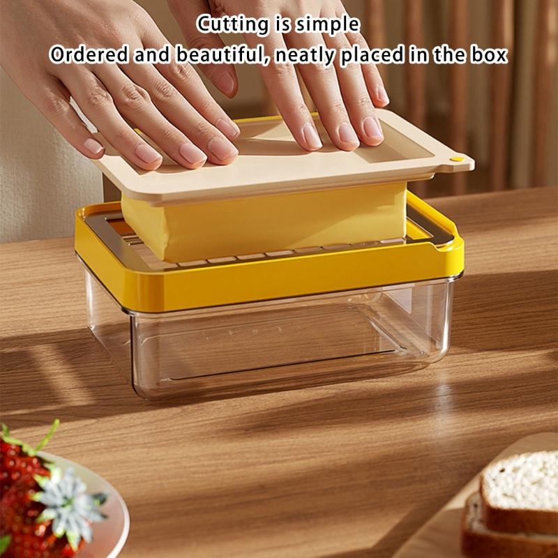 Efficient Butter Slicer and Storage Solution Dishwasher Safe Airtight Box for Countertop and Refrigerator