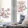 Flower Birds Stickers Window Decor Vinyl Art Spring Flowers Glass Wall Decal for Home Bathroom Kids Room Decoration
