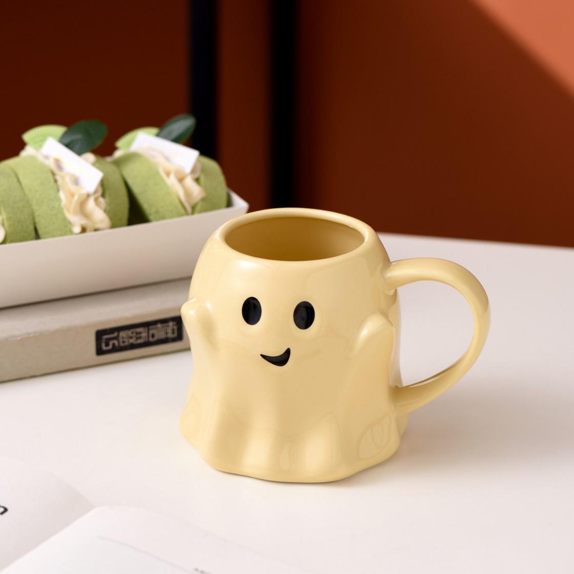 

Волшебная керамическая кофейная кружка Призрак-Фантом - Причудливый дуэт чашек с Хэллоуинскими спрайтами 401-500ml