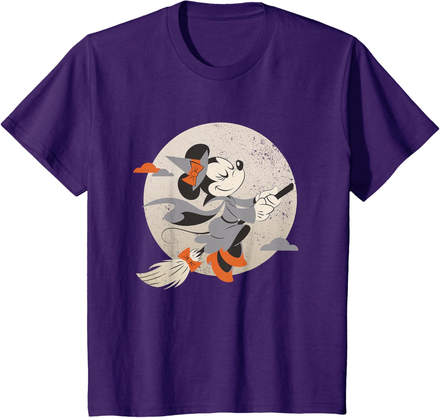 Disney Minnie Mouse Flying Witch Costume Halloween T-Shirt L фиолетовый