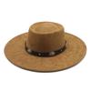 Vintage Tibetischer Zylinder Western Cowboyhut Sonnenhut Herren- und Damen-Ein-Wort-Oberteil Wildlederhut Ritterhut