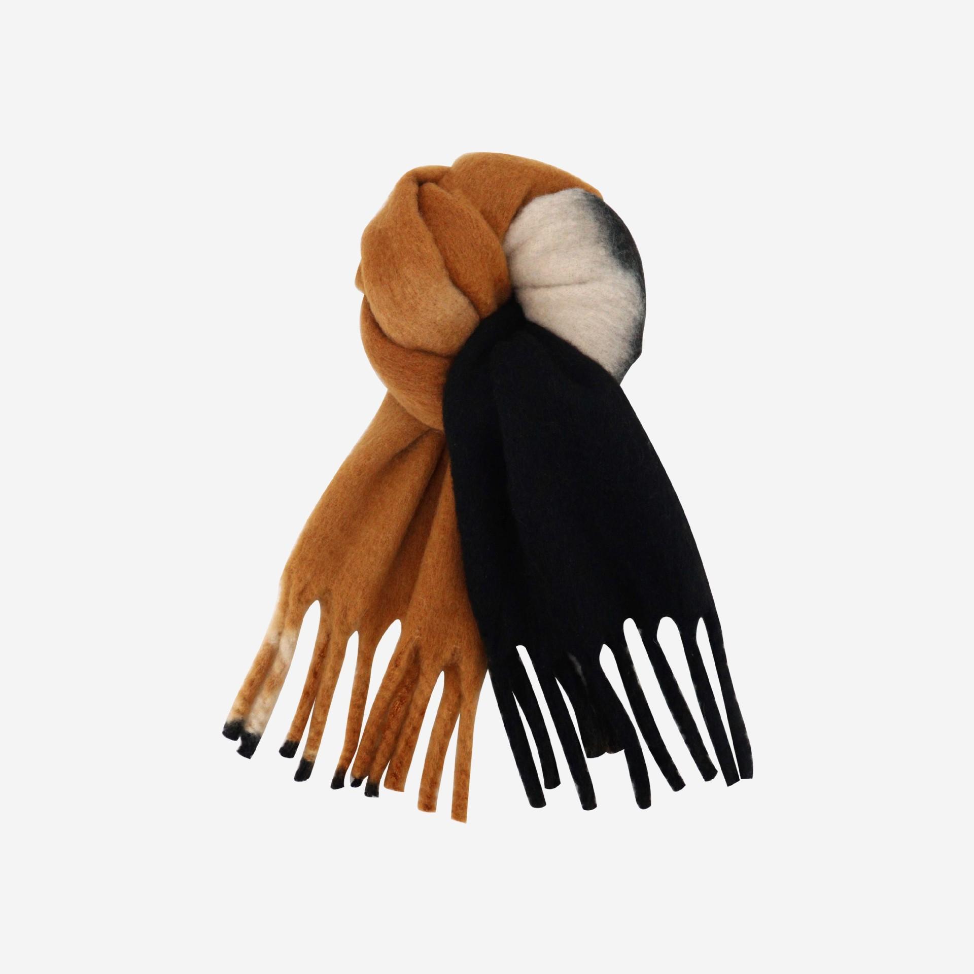 

Зима 2025 Новинка Женский Супер Толстый Градиентный Мохеровый Шарф с Продвинутым и Модным Шарфом, Универсальная, Теплая и Толстая Шаль для Мужчин 210*35cm