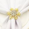 Pack of 6 Napkin Rings Christmas Snowflake Napkins Holder Metallic Napkin Buckle Sophisticated Plating Accessories
