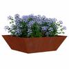 Garden Planter Rustic 50 X 50 X 15 Cm Weatherproof Steel