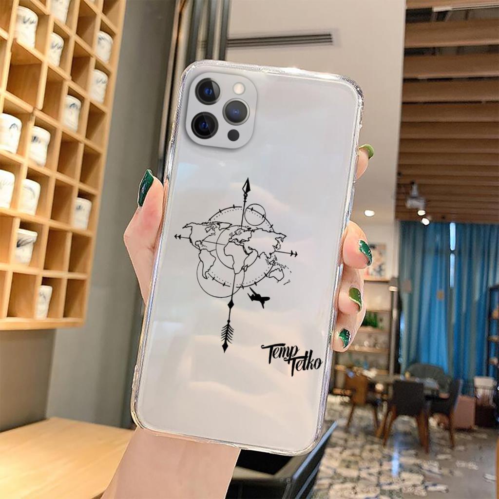 World Map Travel Couple Phone Cover For iPhone 15 14 13 12 11 Pro Max Mini XS XR X 7 8 Plus Cover Shell Silicone Paired Fundas